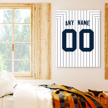 New York Jersey Custom Canvas Print Wall Art for Boy Girl Men Women Baseball Personalized Canvas Art